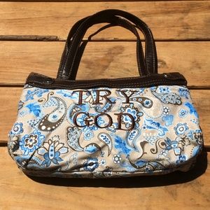 Thirty-One cloth and leather handbag with 2 covers